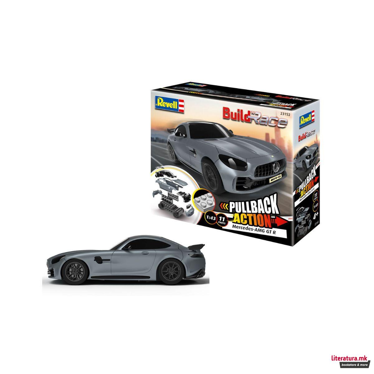 Макета, Build'n'Race, Mercedes AMG GT R - Gray, 1:43 