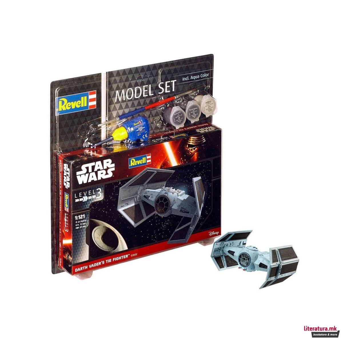 Сет макета + бои, Star Wars - Darth Vader's Tie Fighter, 1:121 