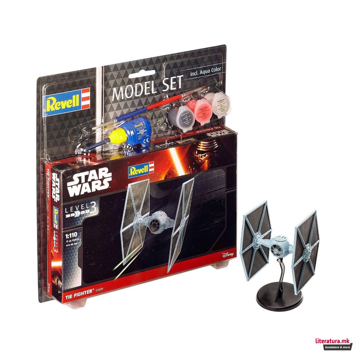 Сет макета + бои, Star Wars - Tie Fighter, 1:110 