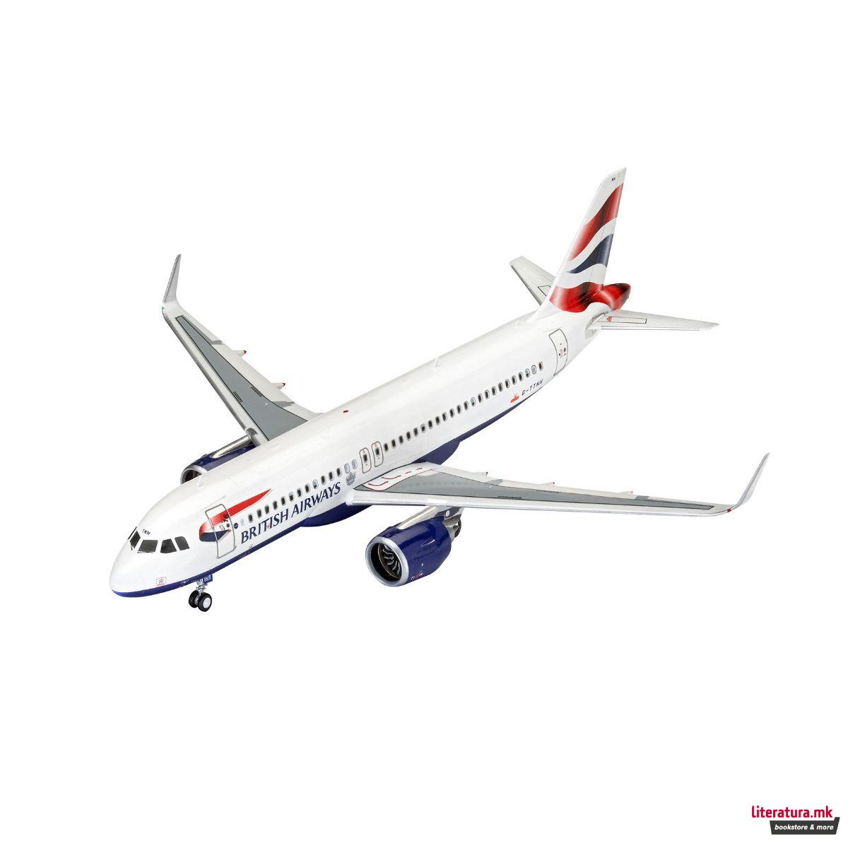 Сет макета + бои, Airbus A320neo (British Airways), 1:144 