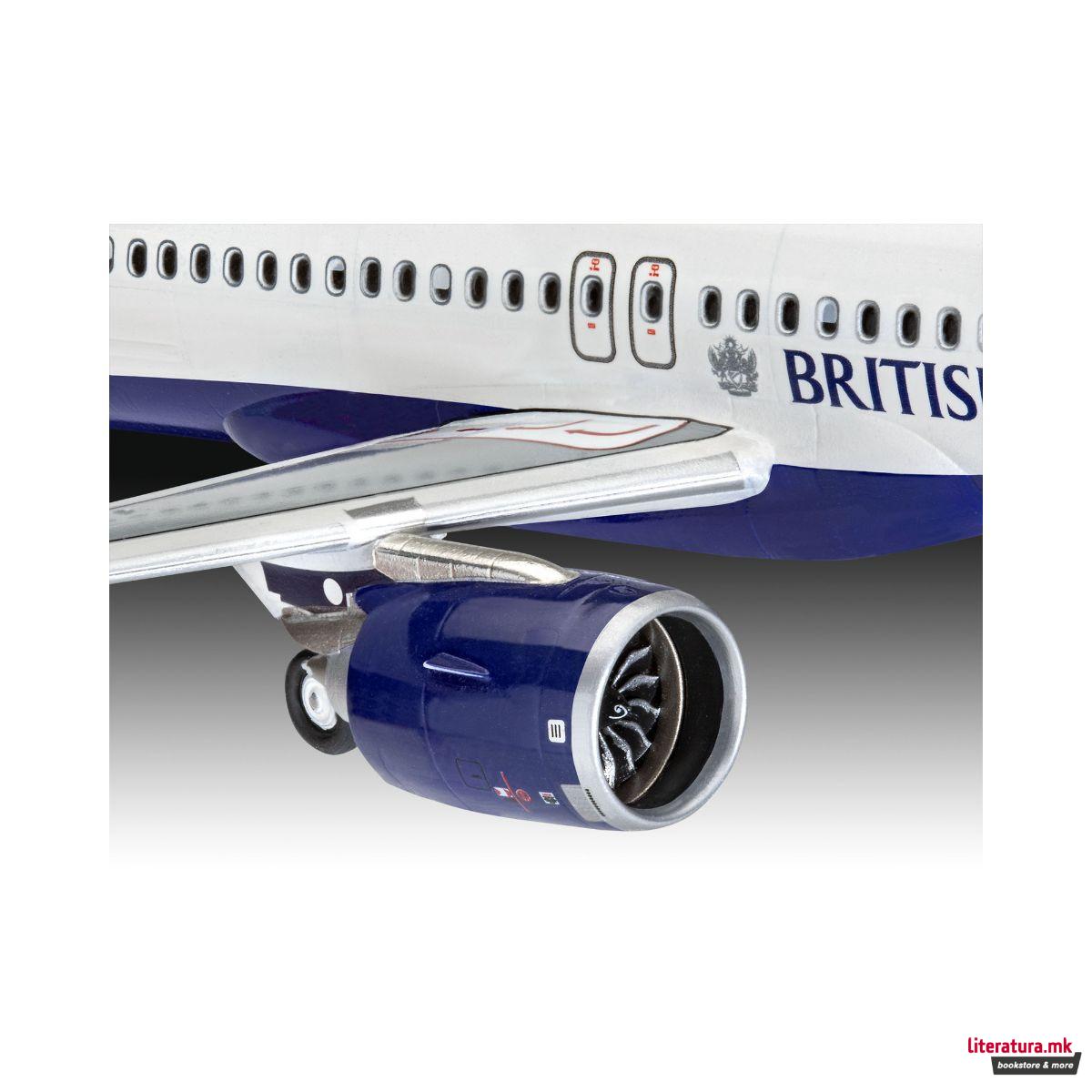 Сет макета + бои, Airbus A320neo (British Airways), 1:144 