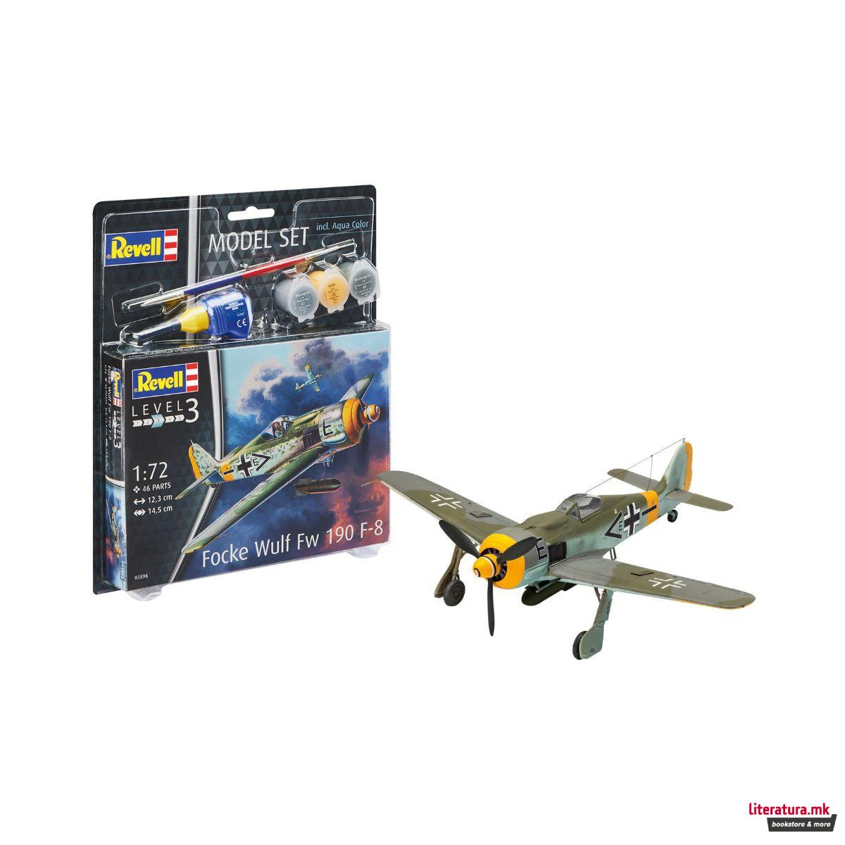 Сет макета + бои, Focke Wulf Fw190 F-8, 1:72 