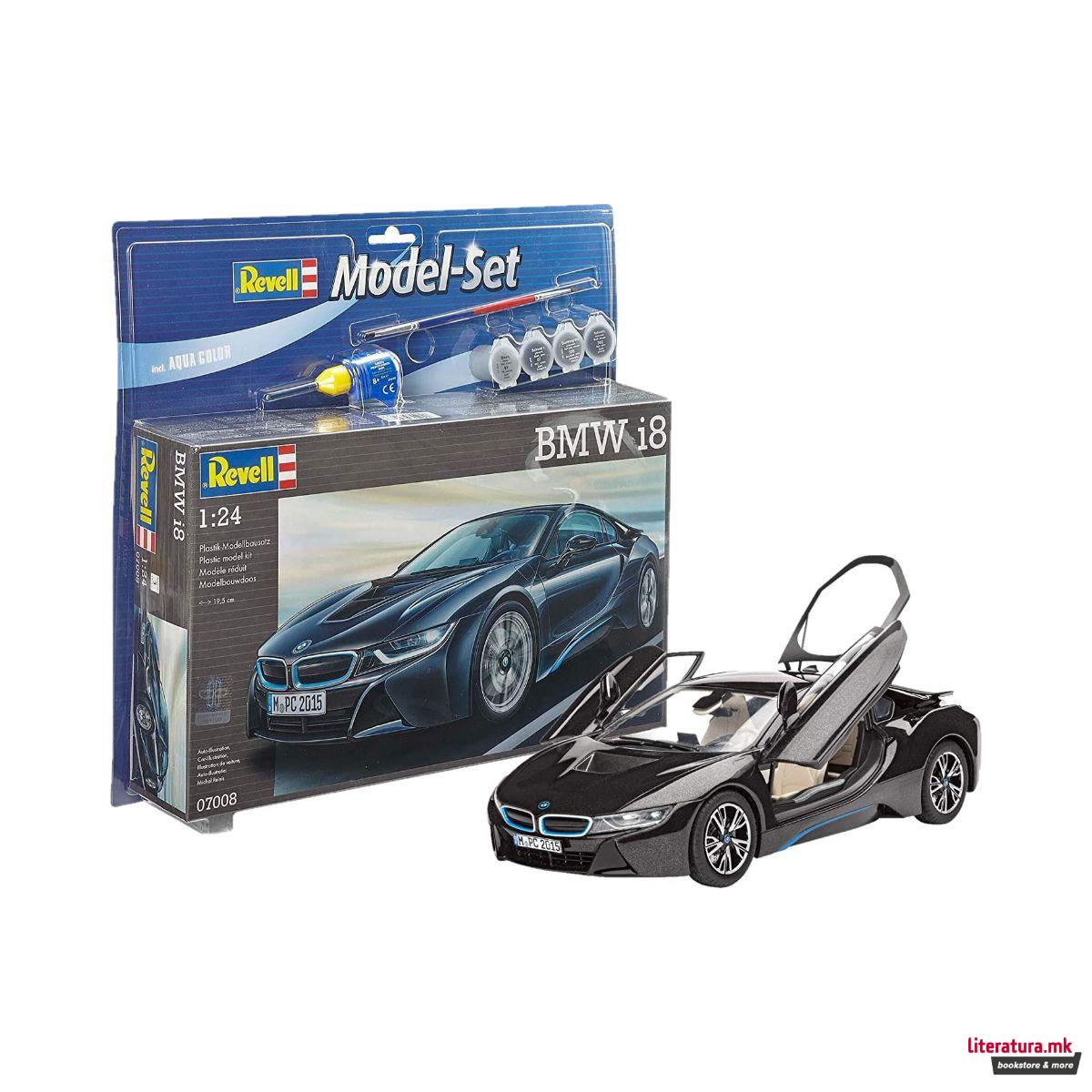 Сет макета + бои, BMW i8, 1:24 