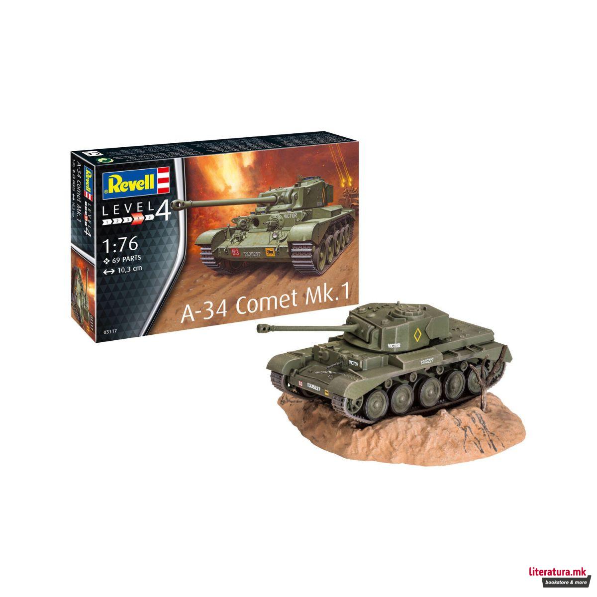 Макета, A-34 Comet Mk.1, 1:76 