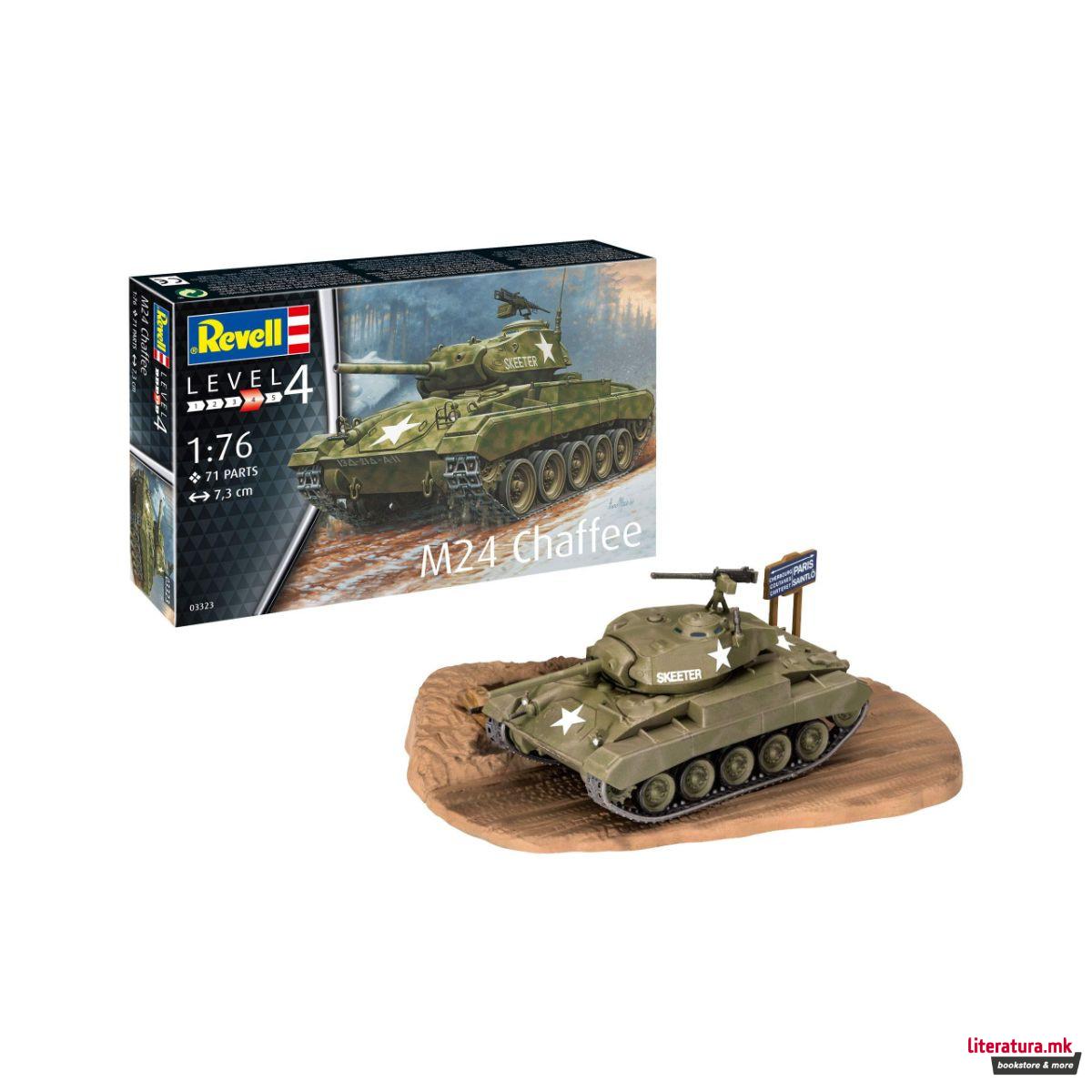 Макета, M24 Chaffee, 1:76 