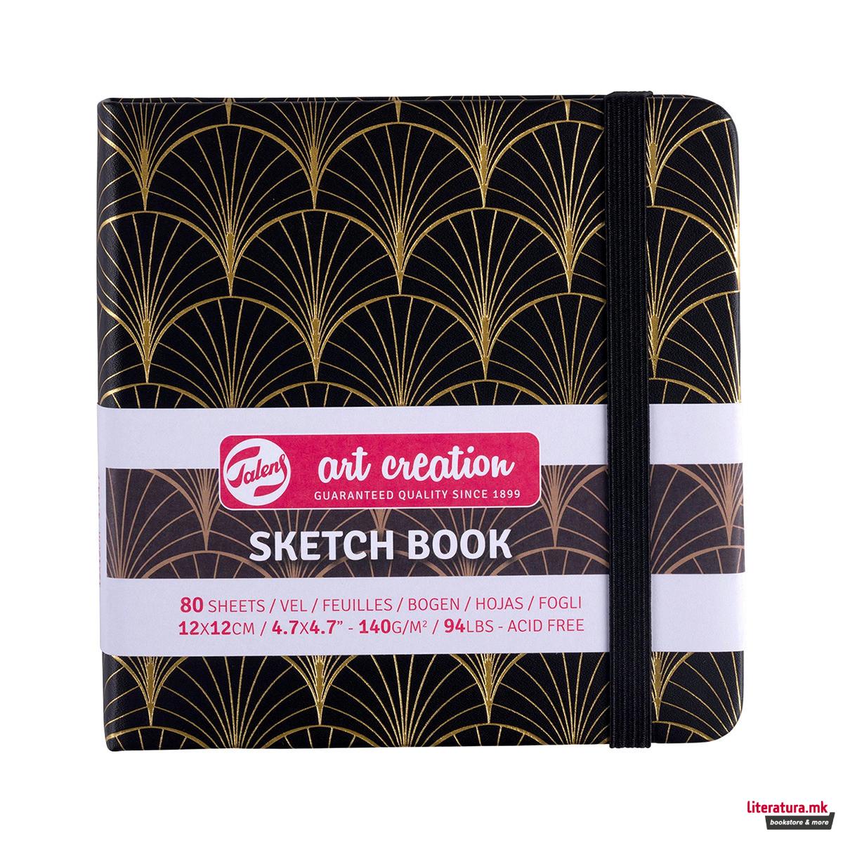 Скицник, Talens Art Creation - Art Deco, 12 x 12 cm 