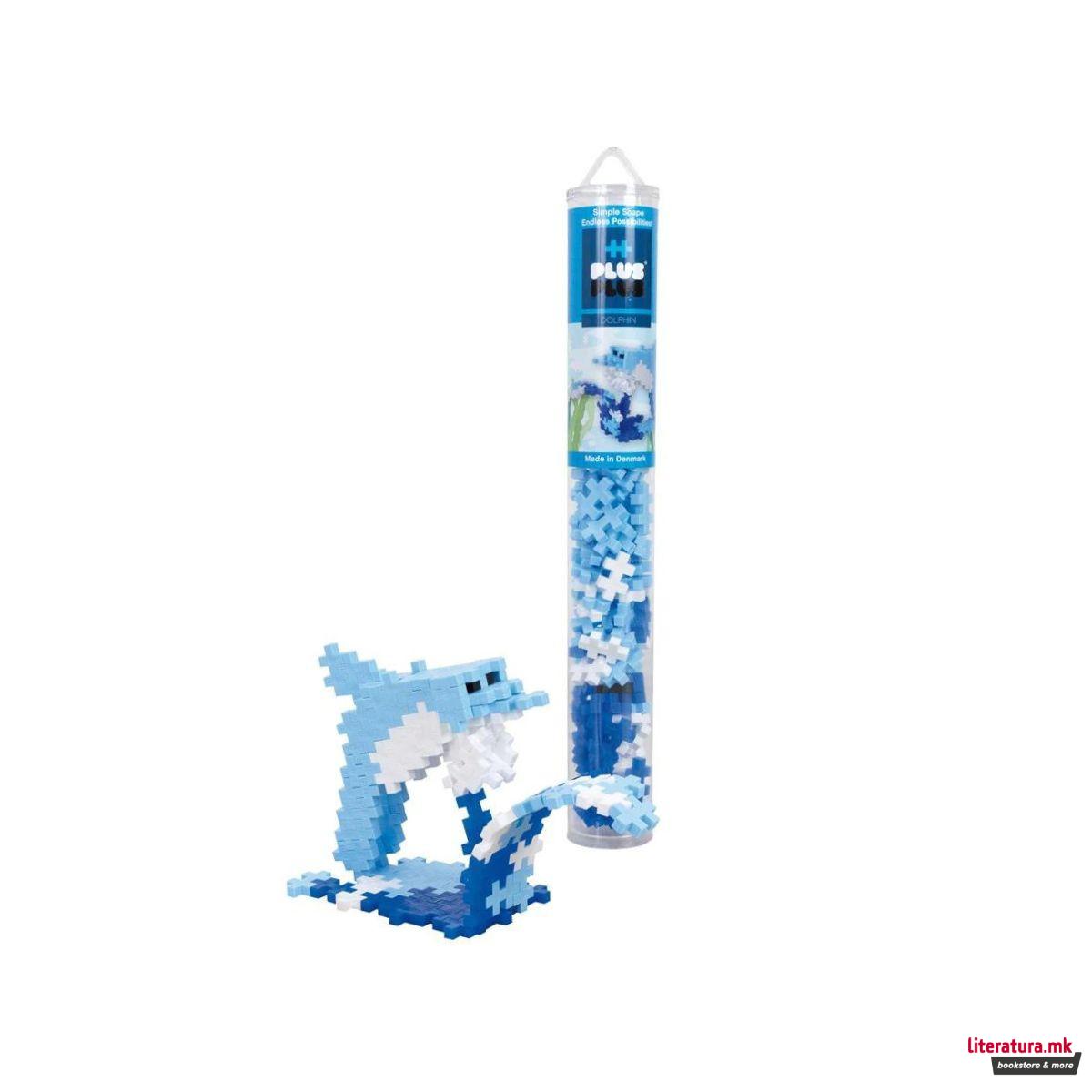 Коцки за градба, Аква, Делфин, 100 парчиња 