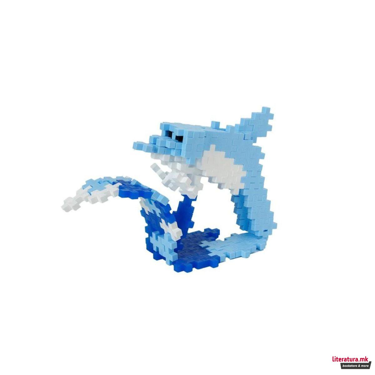 Коцки за градба, Аква, Делфин, 100 парчиња 