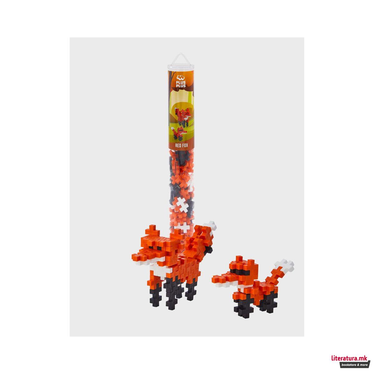 Коцки за градба, Диви животни, Лисица, 100 парчиња 