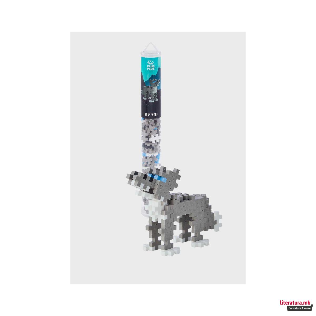 Коцки за градба, Диви животни, Волк, 100 парчиња 