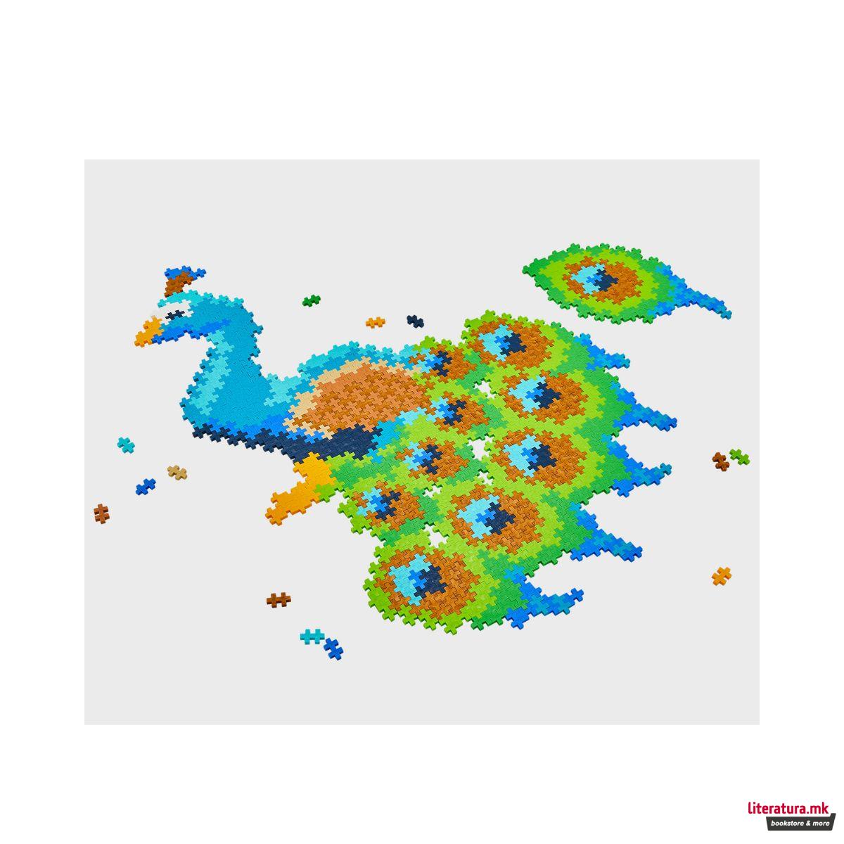Коцки за градба, Puzzle By Number - Peacock, 800 парчиња 