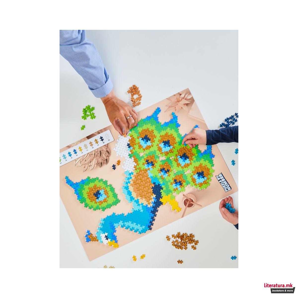 Коцки за градба, Puzzle By Number - Peacock, 800 парчиња 