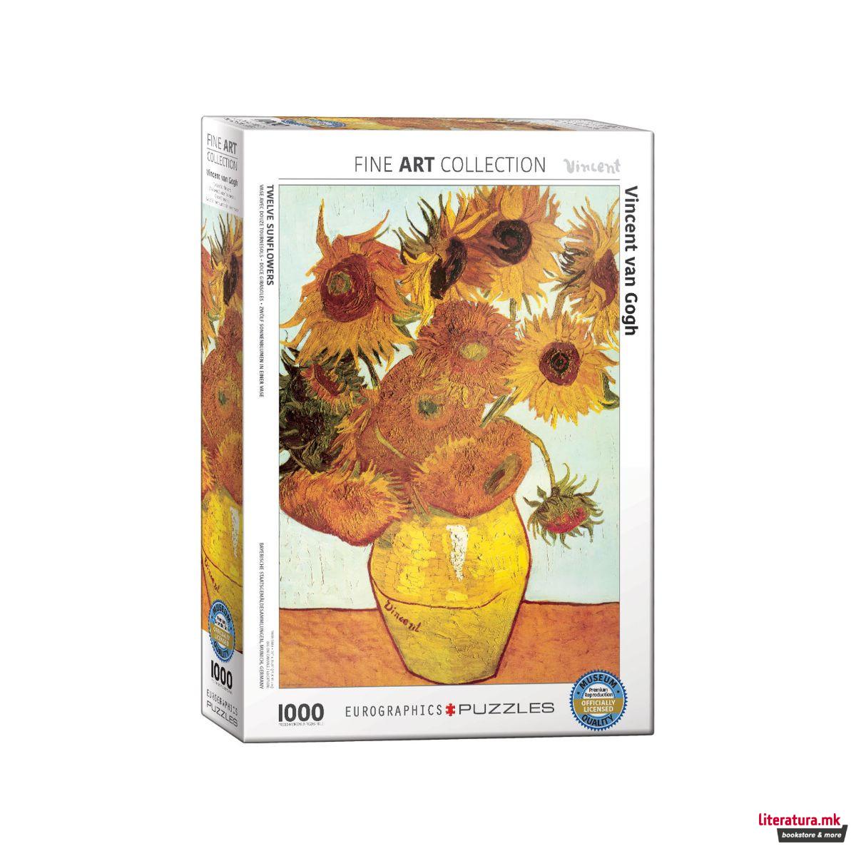 Сложувалка, Van Gogh - Vase With Twelve Sunflowers, 1000 парчиња 