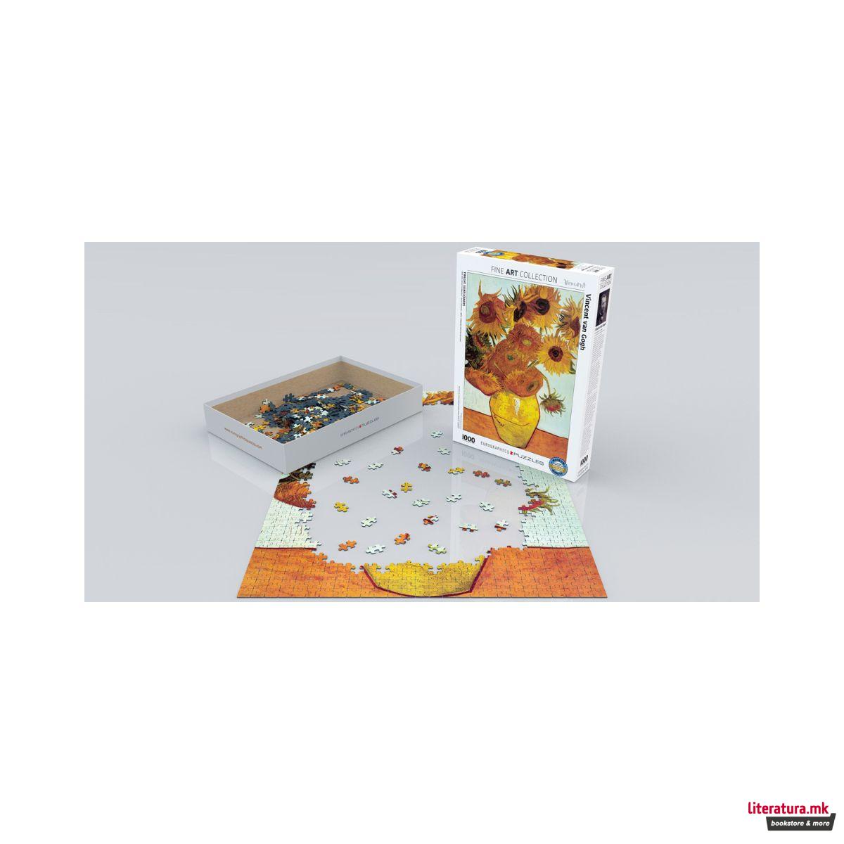 Сложувалка, Van Gogh - Vase With Twelve Sunflowers, 1000 парчиња 