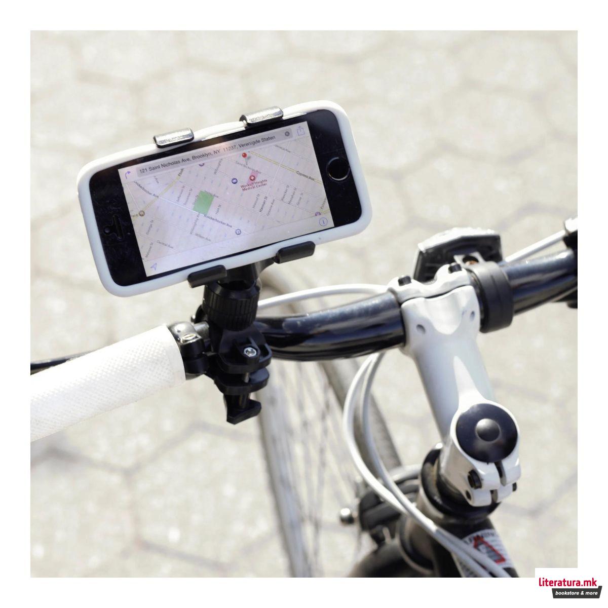 Држач за телефон за на велосипед - црн 