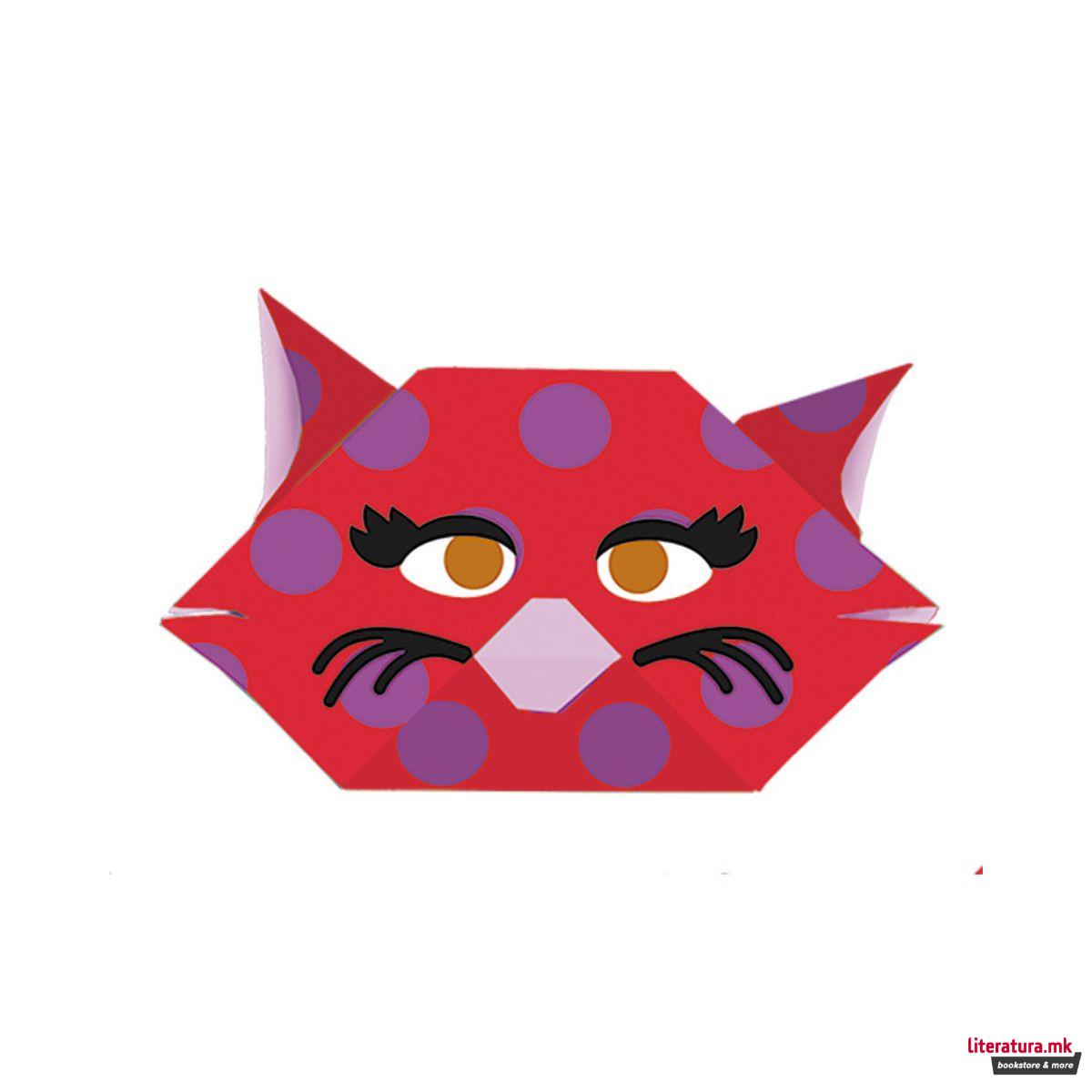 Детски оригами - Мачиња, 15 x 15 cm 