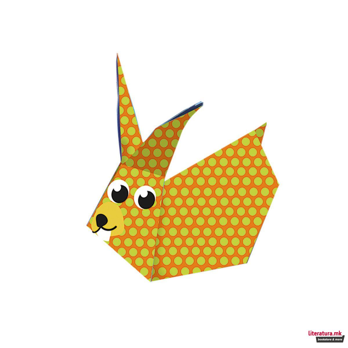 Детски оригами - Зајачиња, 15 x 15 cm 