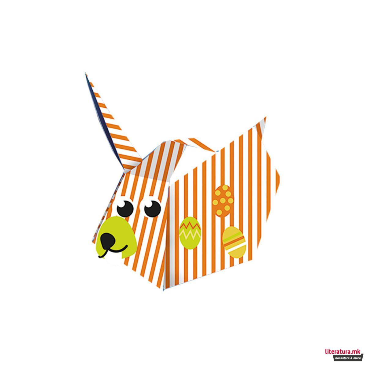 Детски оригами - Зајачиња, 15 x 15 cm 