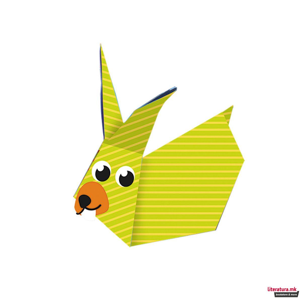 Детски оригами - Зајачиња, 15 x 15 cm 