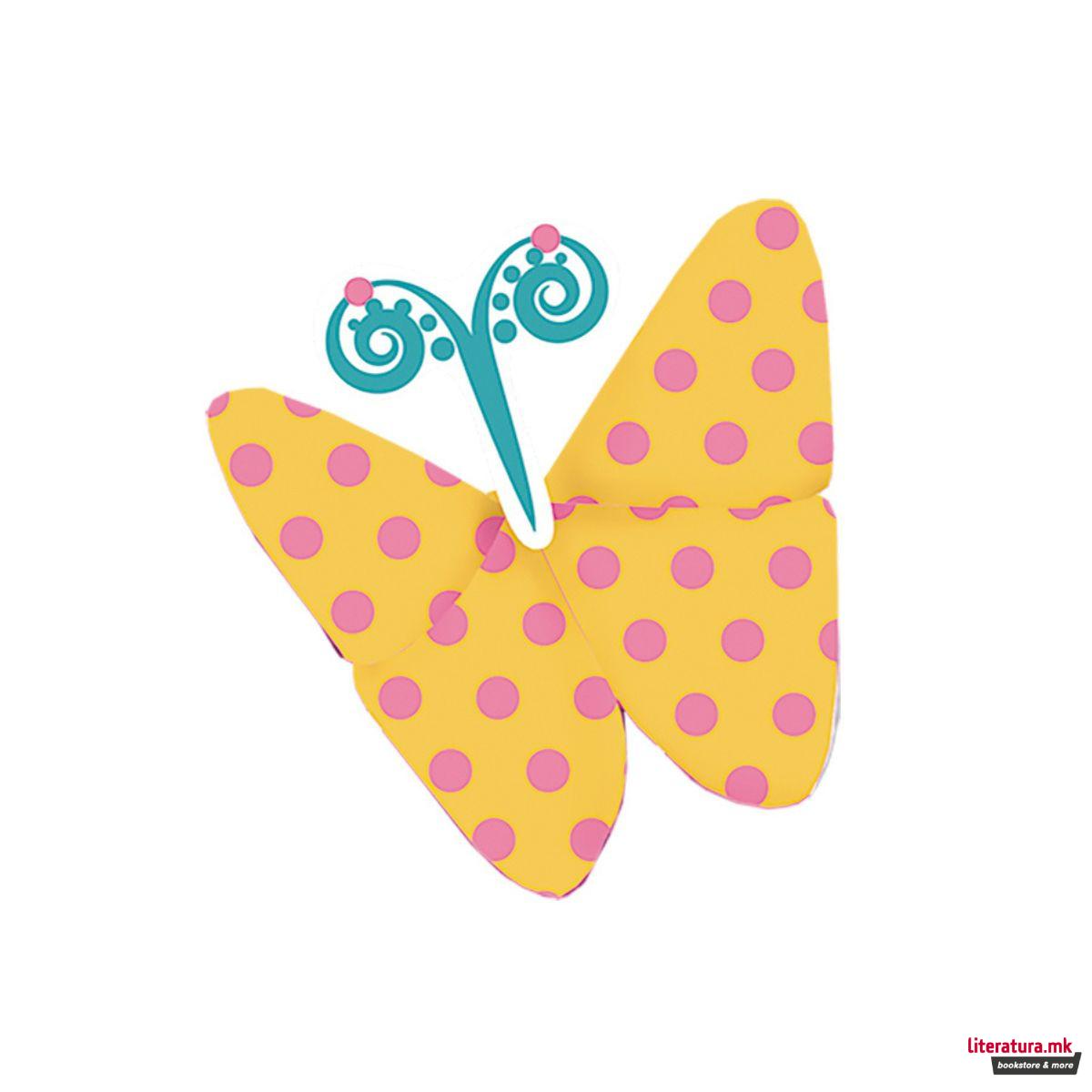 Детски оригами - Пеперутки, 15 x 15 cm 