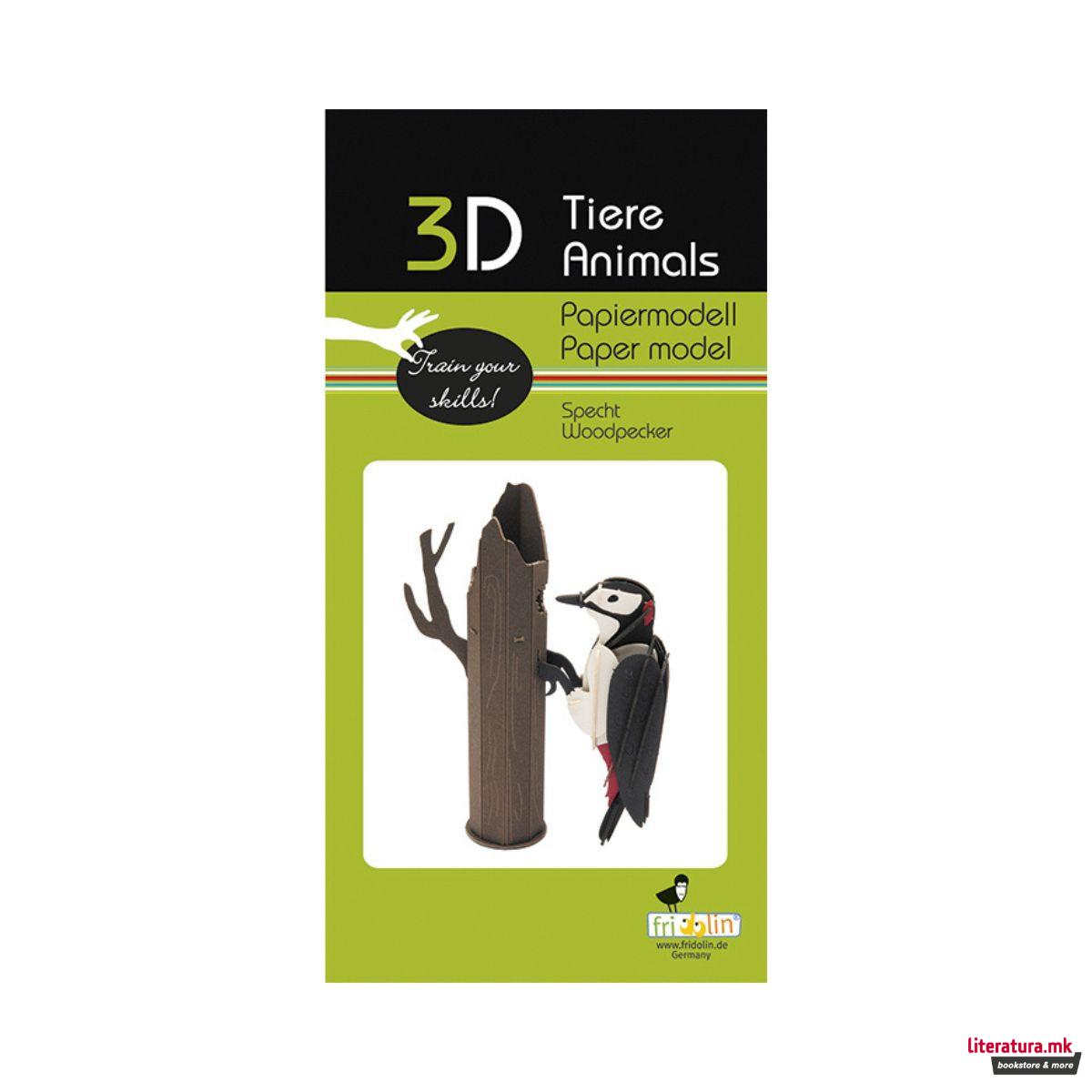 3Д модел од хартија, Клукајдрвец 