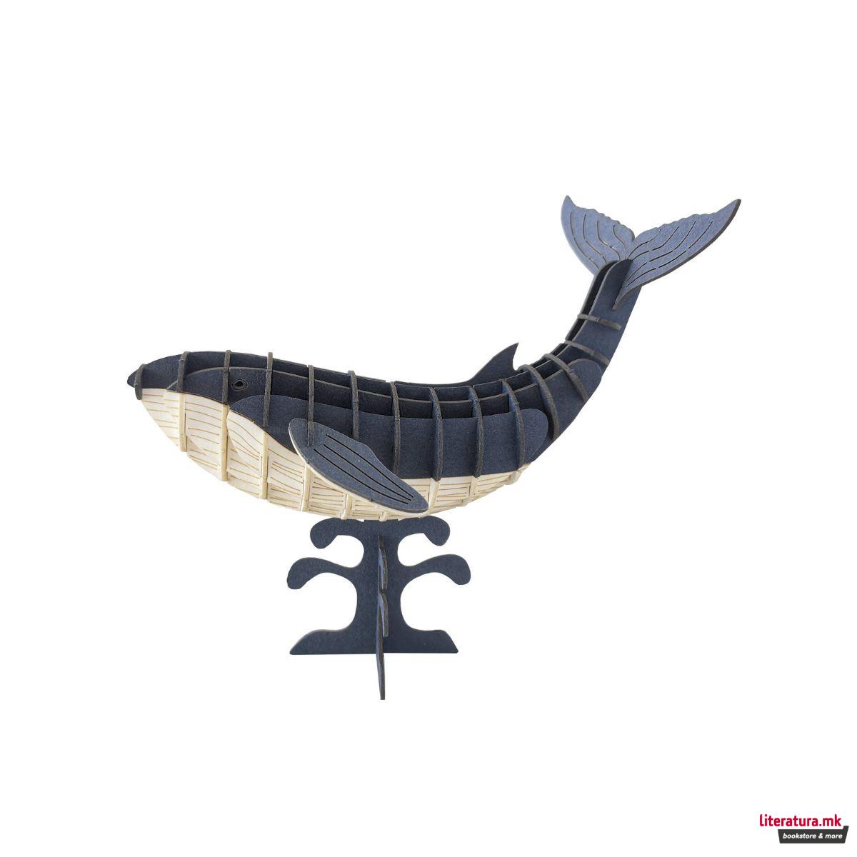 3Д модел од хартија, Син кит 