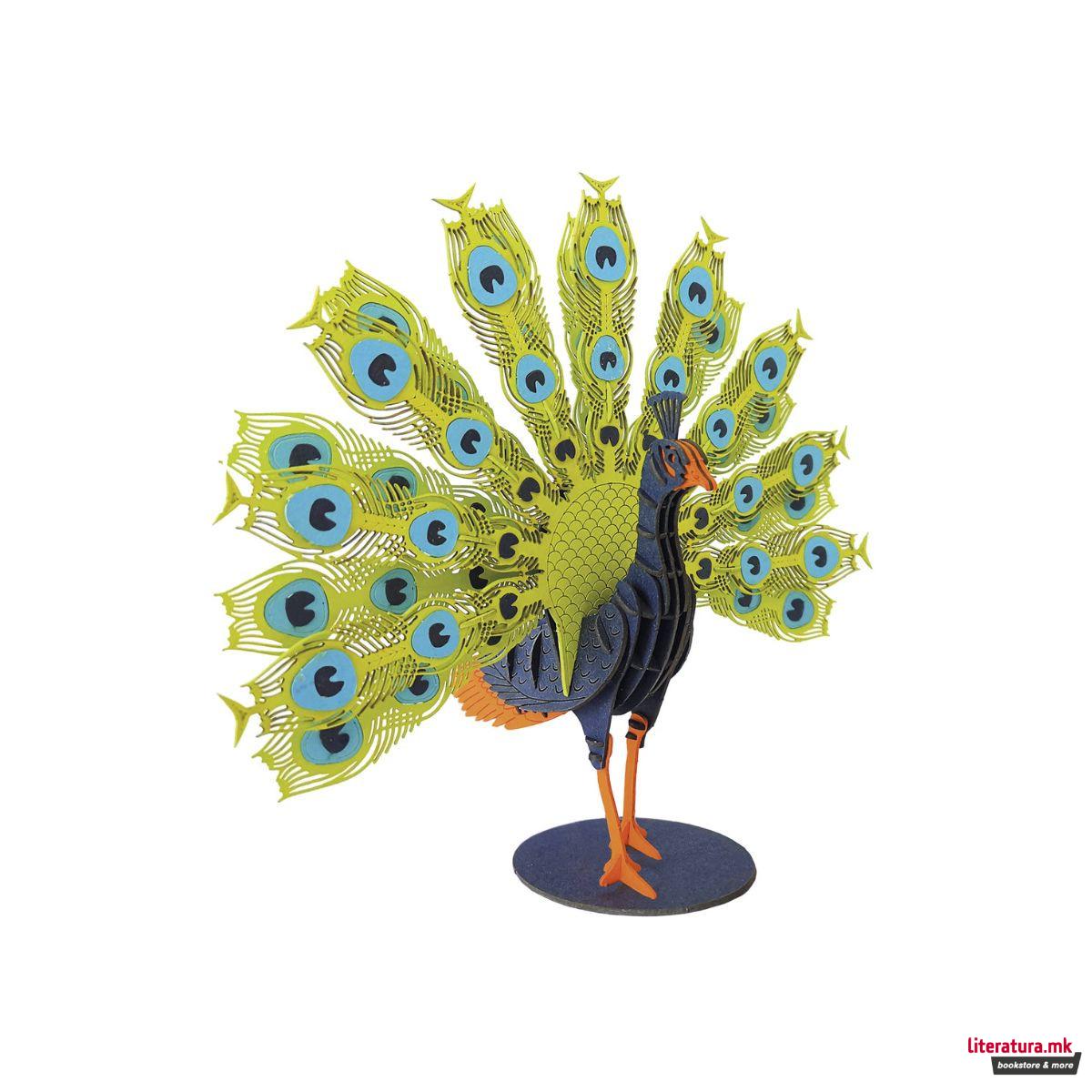 3Д модел од хартија, Паун