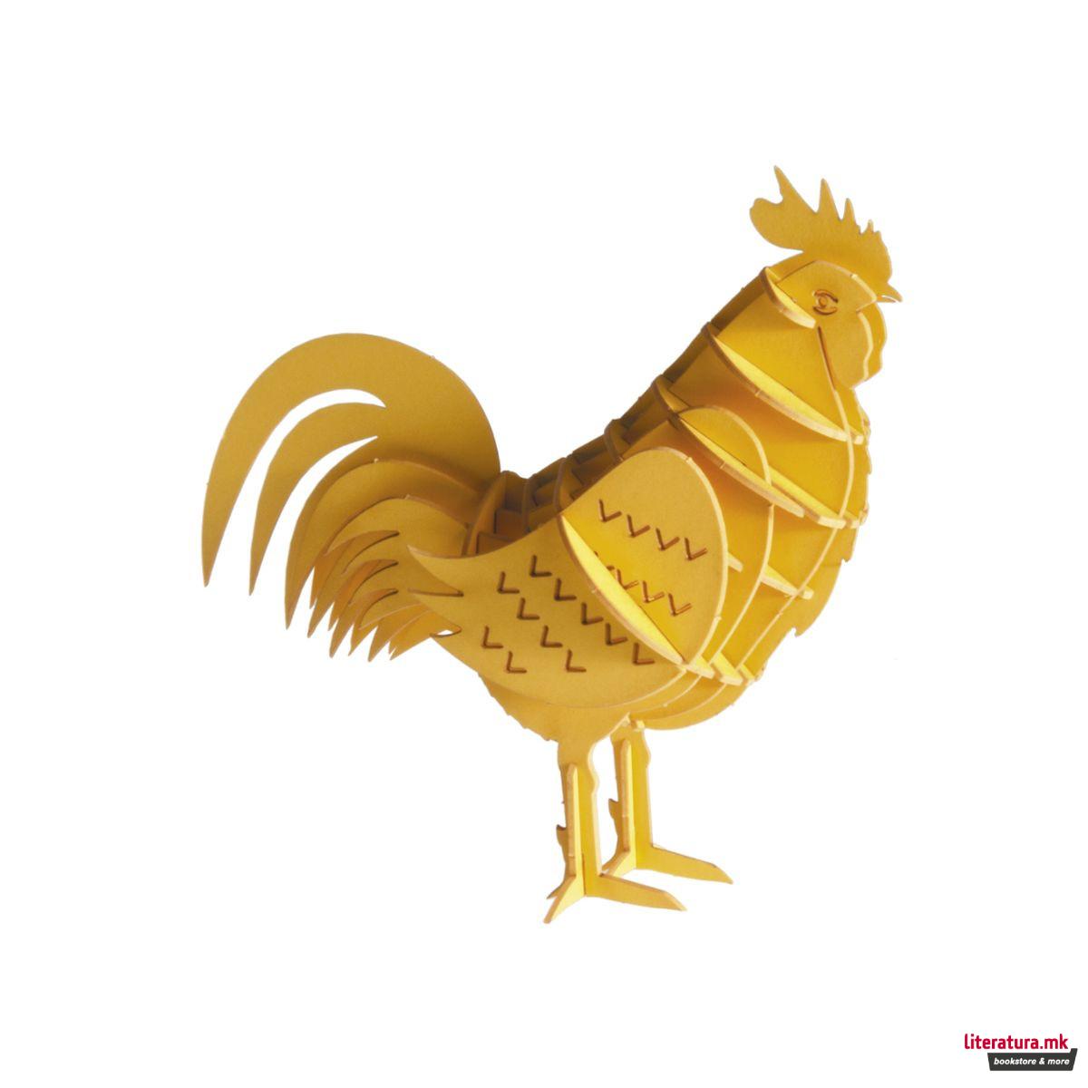 3Д модел од хартија, Петел 