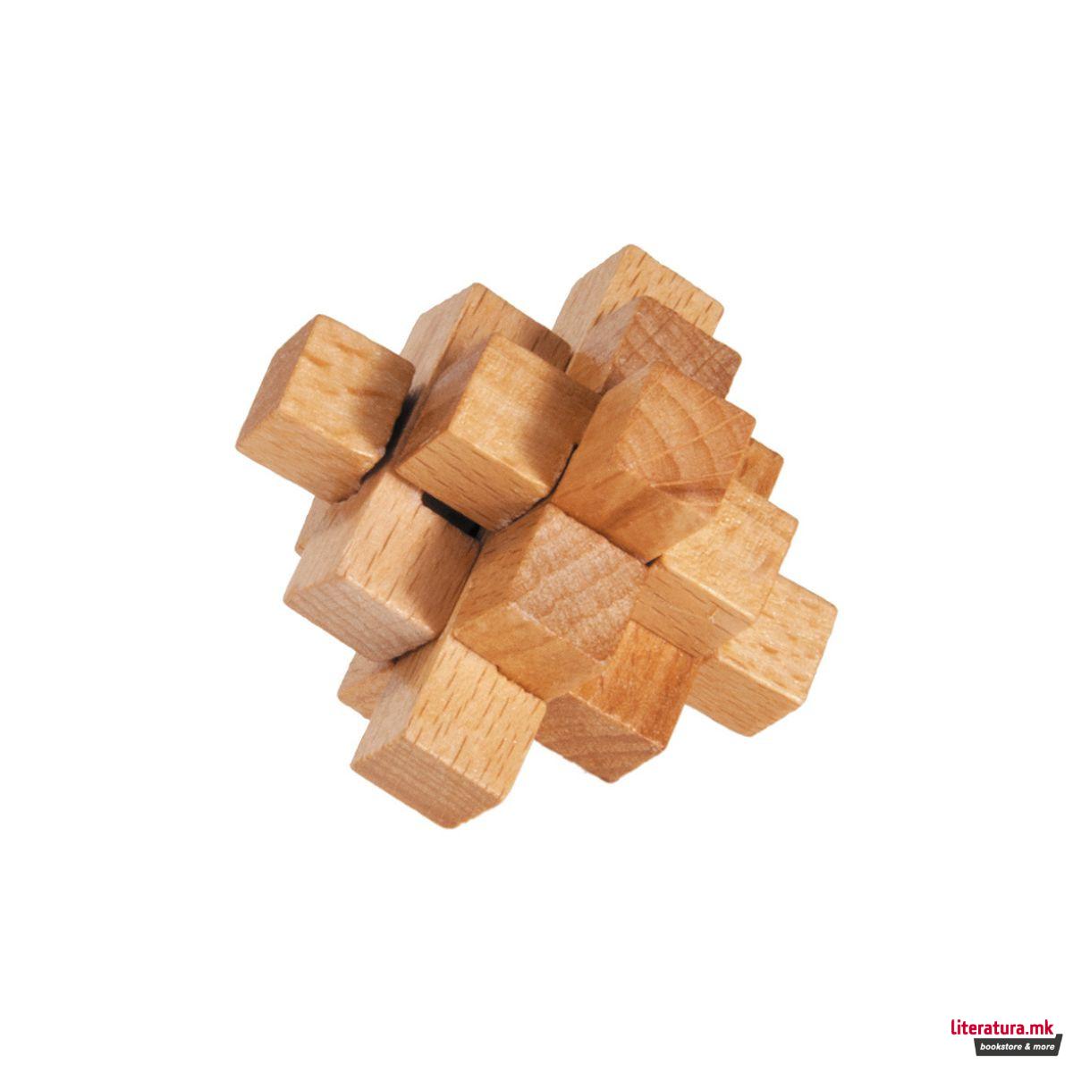 IQ тест - 3Д дрвена сложувалка, Ѕвезда од коцки 