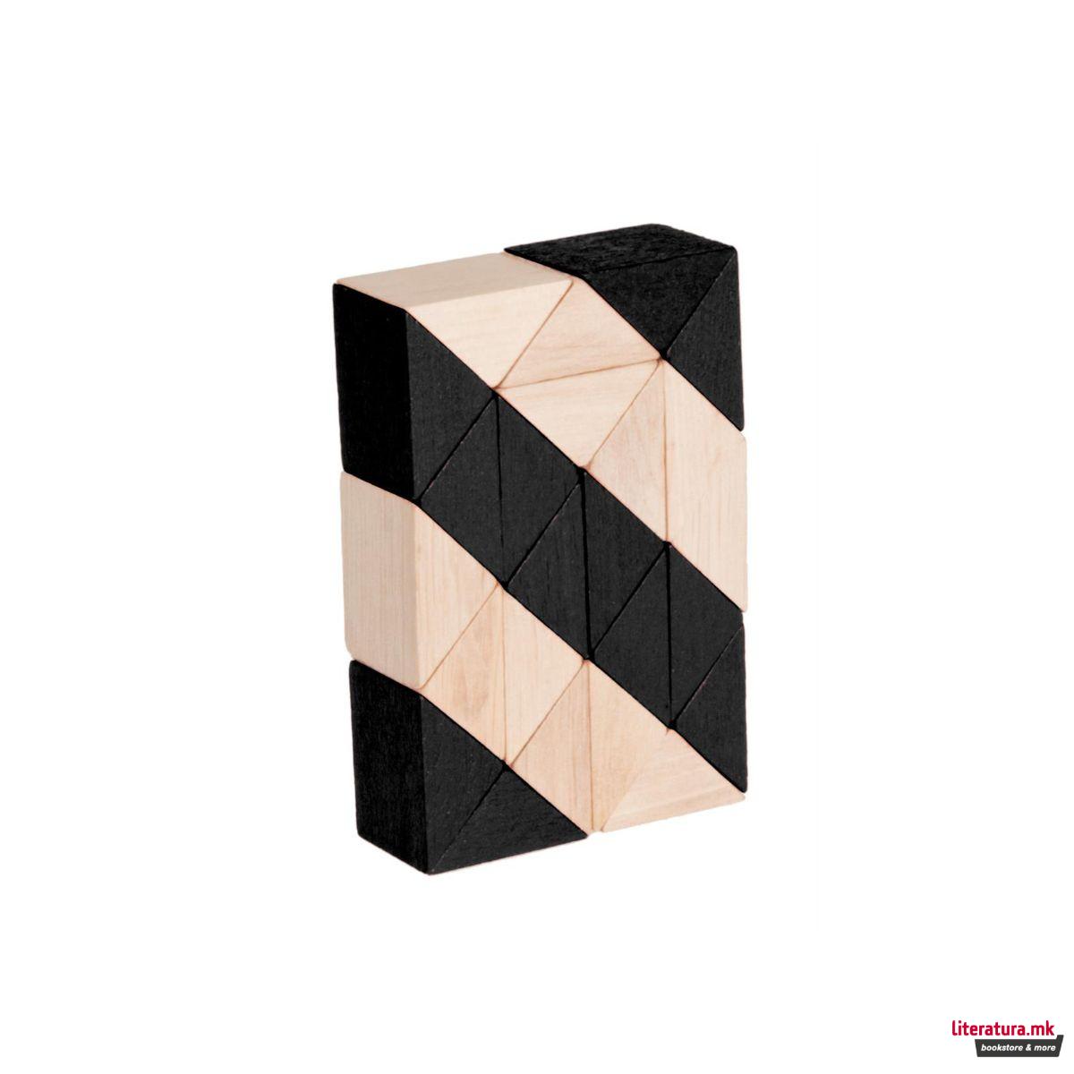 IQ тест - Дрвена загатка 'Змија', црна