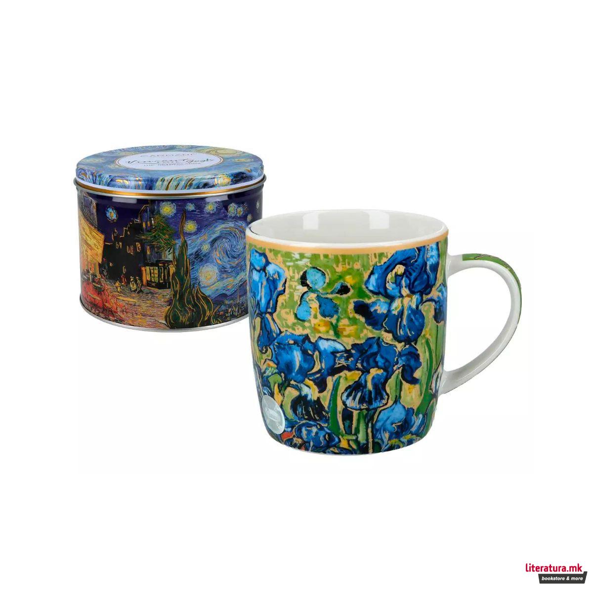 Шолја во метална кутија, Vincent Van Gogh - Irises 