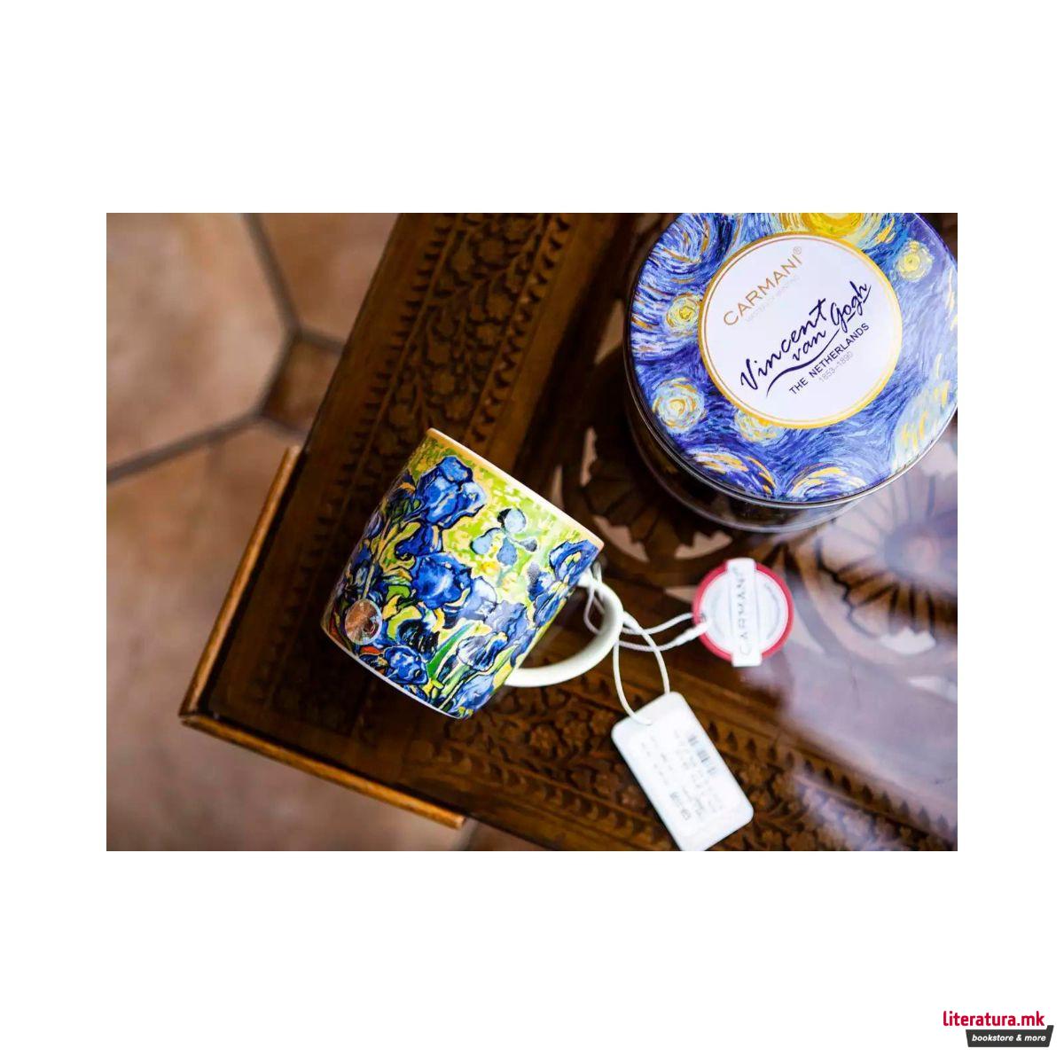 Шолја во метална кутија, Vincent Van Gogh - Irises 