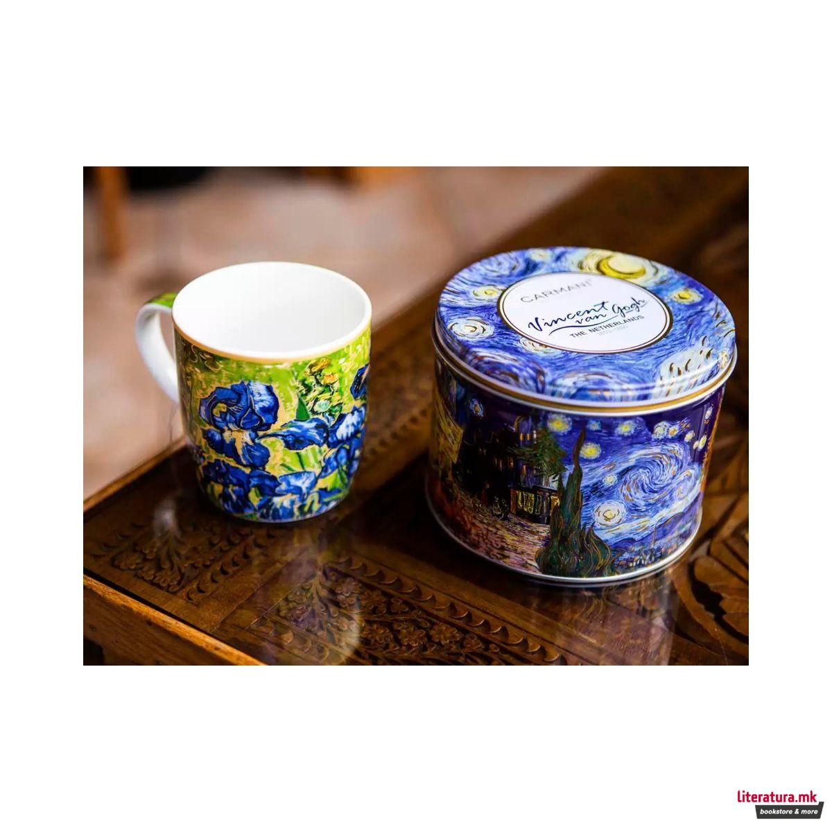 Шолја во метална кутија, Vincent Van Gogh - Irises 