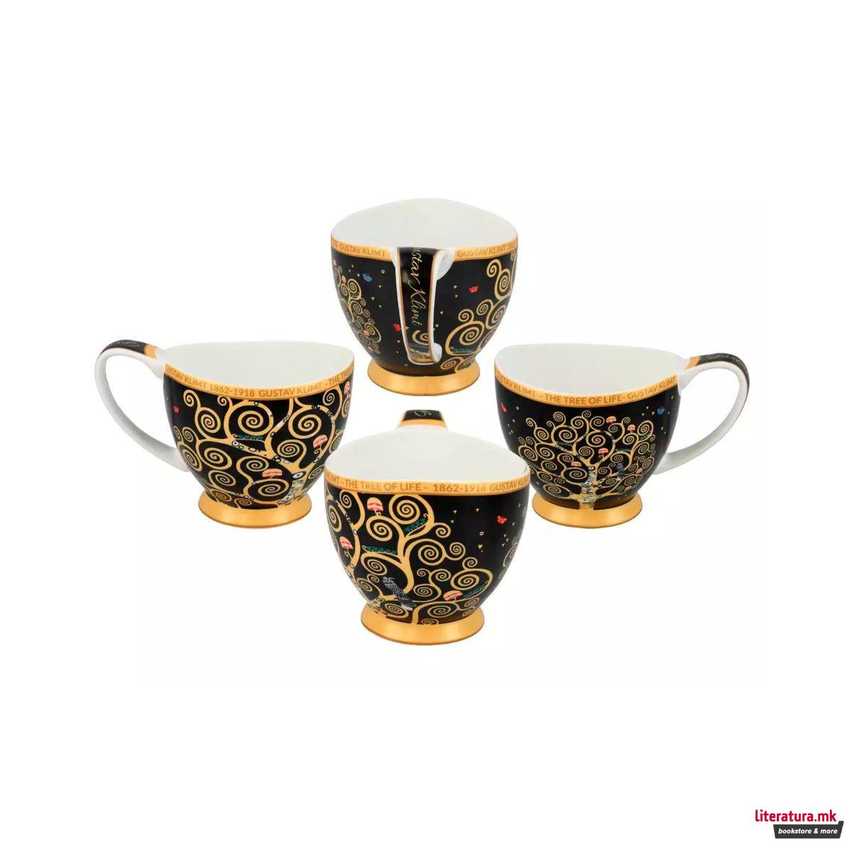 Шолја Vanessa со тацна, Gustav Klimt - Tree of Life 