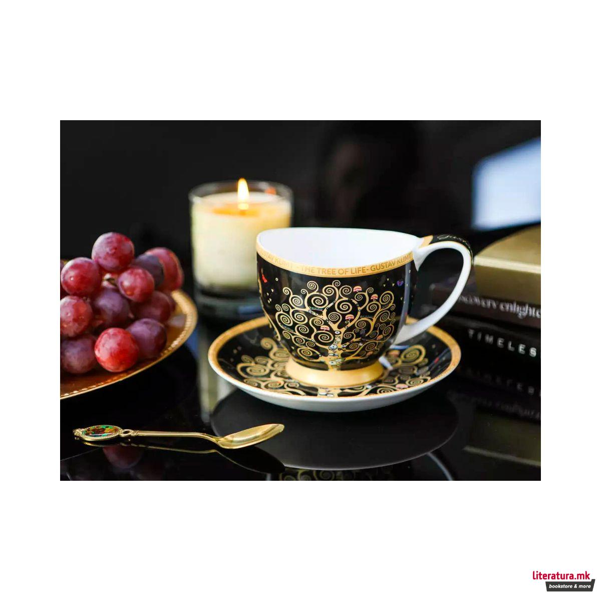 Шолја Vanessa со тацна, Gustav Klimt - Tree of Life 