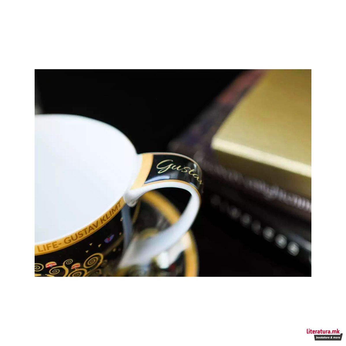 Шолја Vanessa со тацна, Gustav Klimt - Tree of Life 