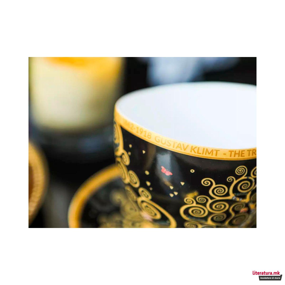 Шолја Vanessa со тацна, Gustav Klimt - Tree of Life 