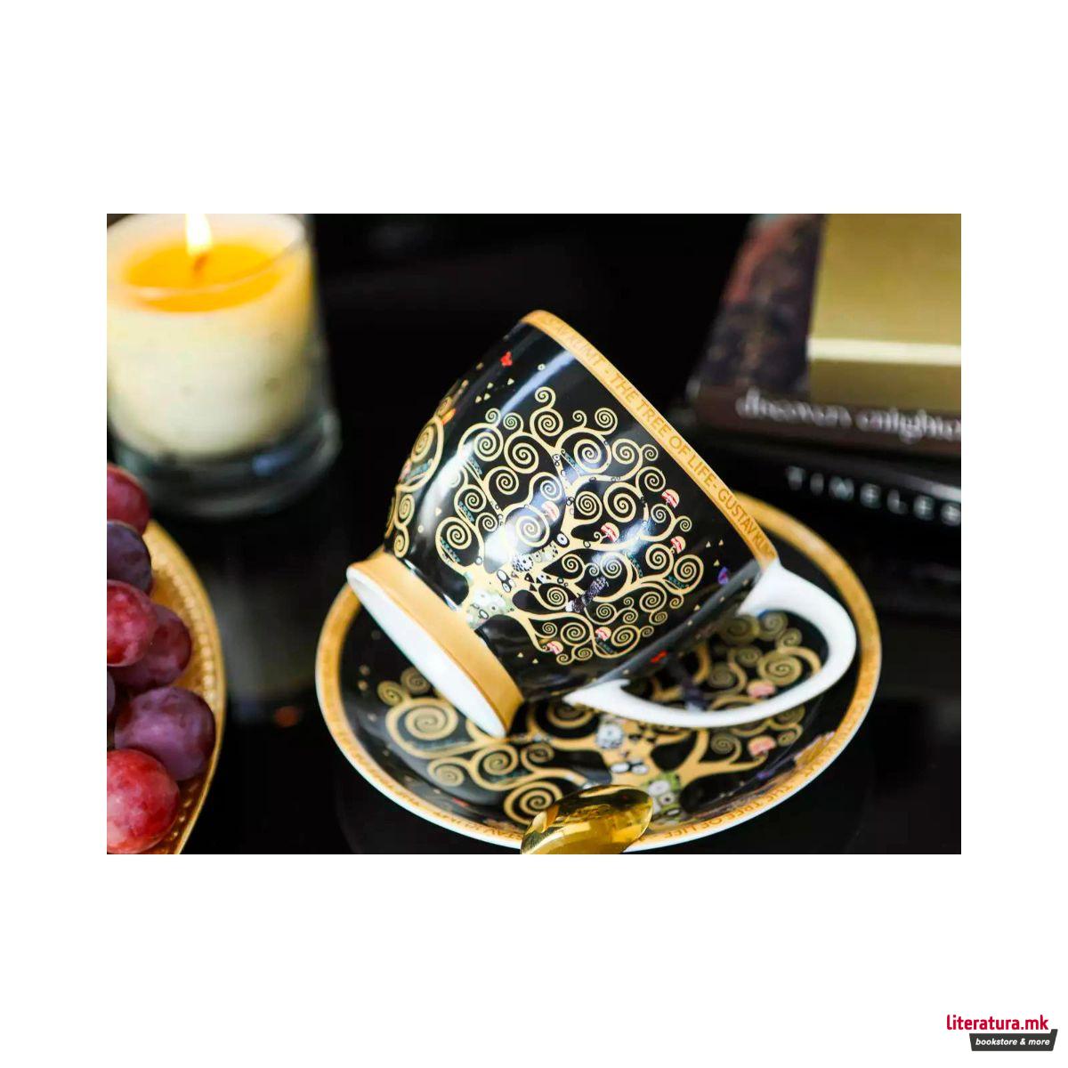 Шолја Vanessa со тацна, Gustav Klimt - Tree of Life 