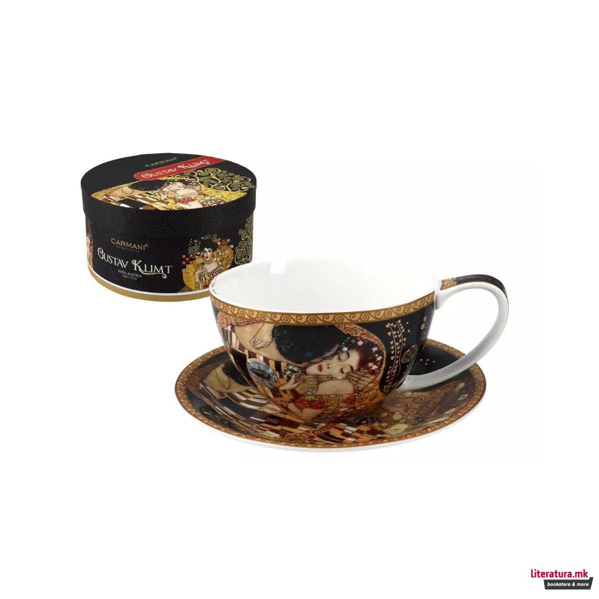 Шолја со тацна, Gustav Klimt - The Kiss 