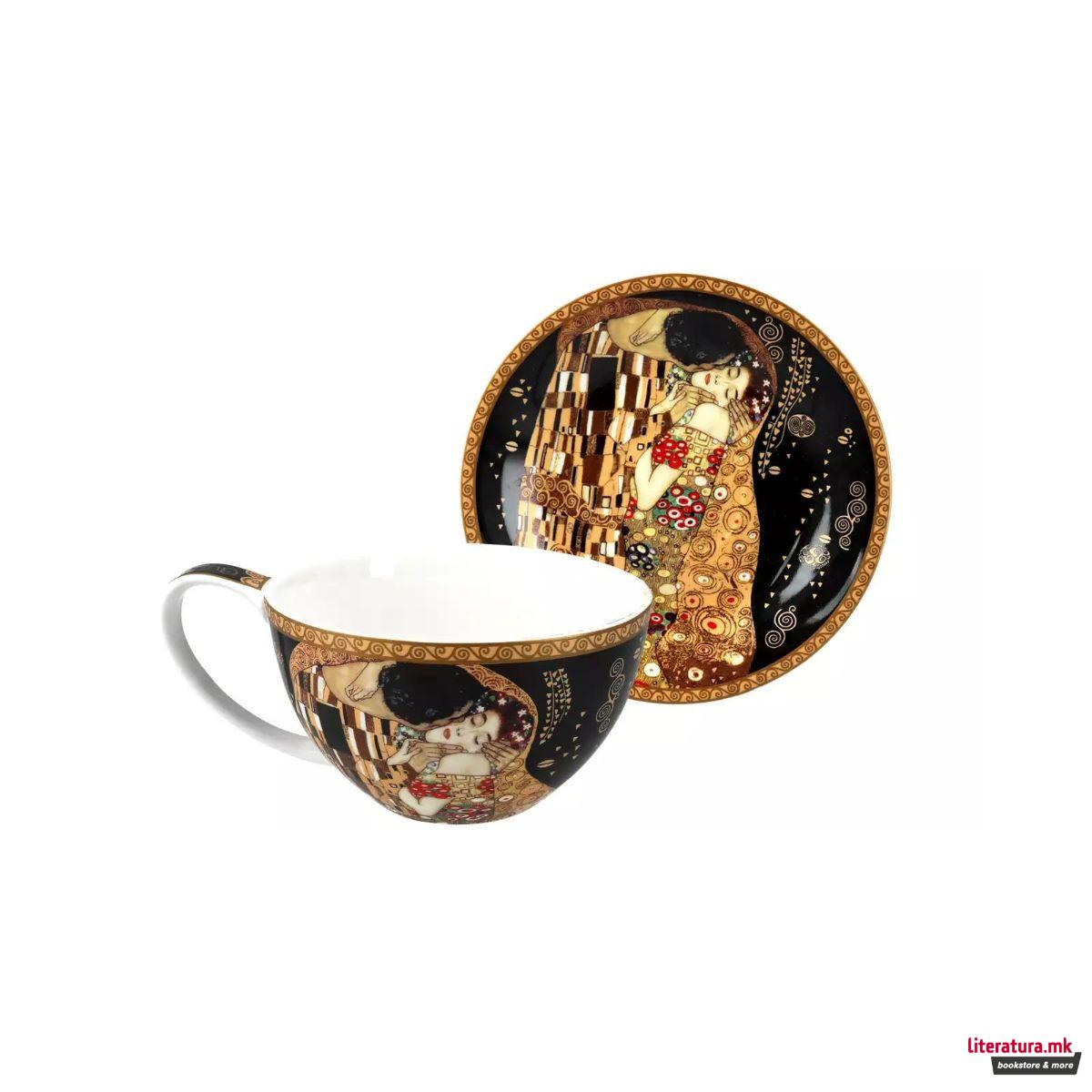 Шолја со тацна, Gustav Klimt - The Kiss 