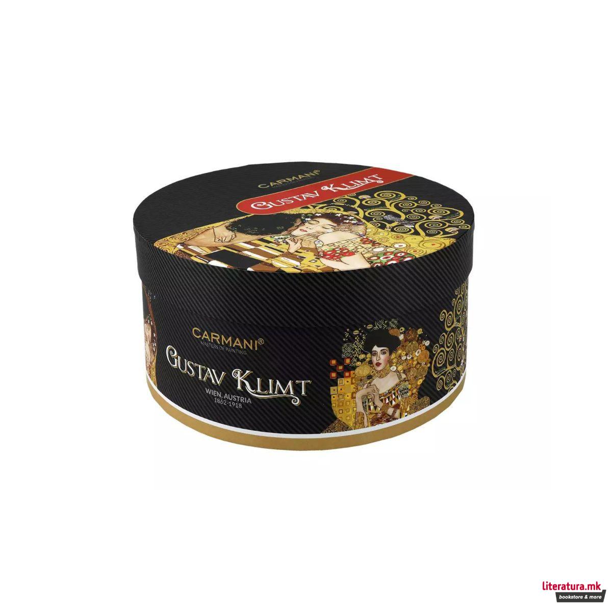 Шолја со тацна, Gustav Klimt - Tree of Life (црна) 