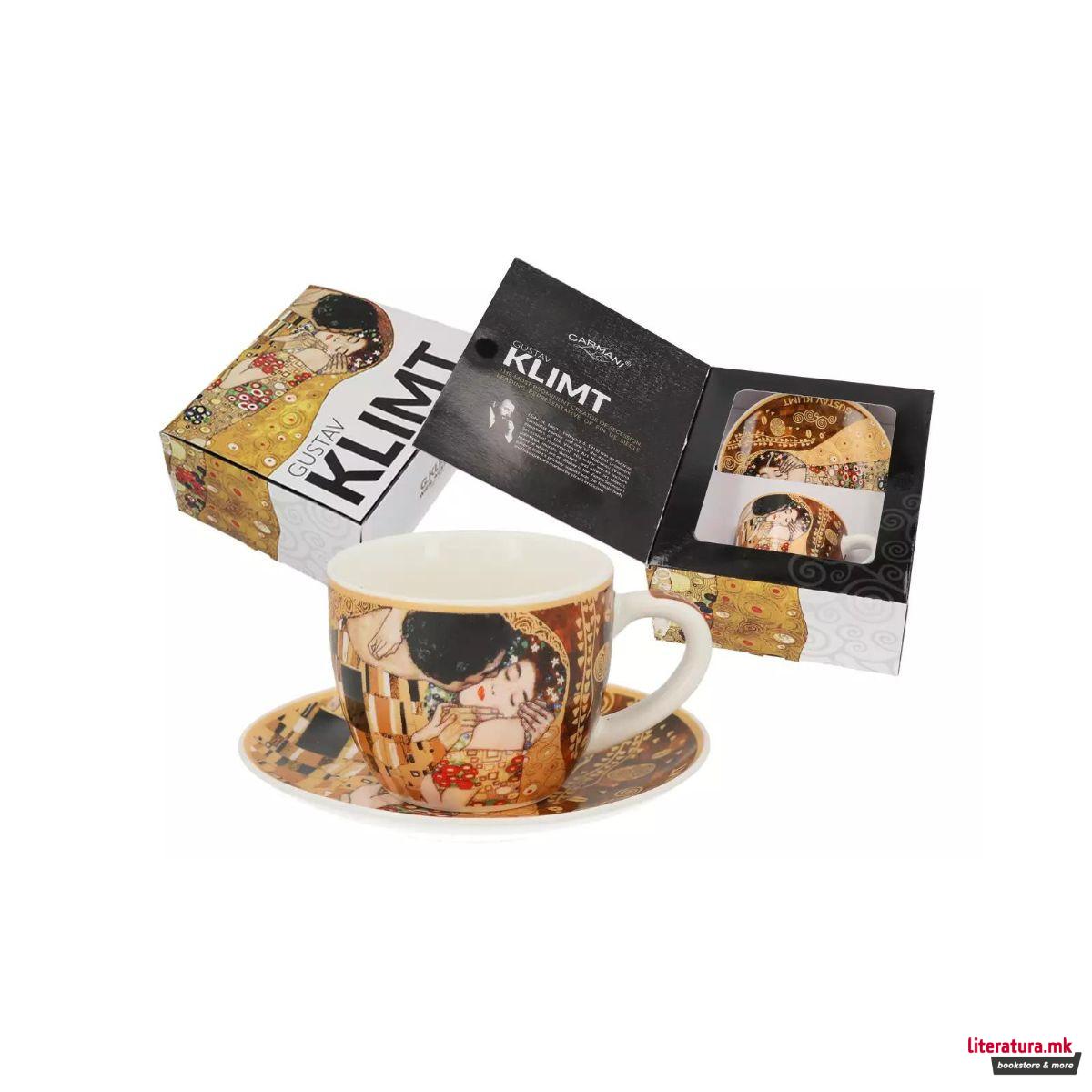 Шолја за еспресо со тацна, Gustav Klimt - The Kiss 