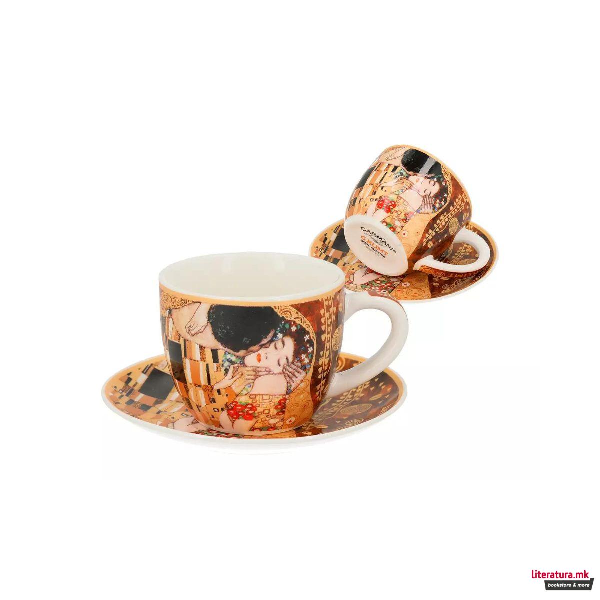 Шолја за еспресо со тацна, Gustav Klimt - The Kiss 