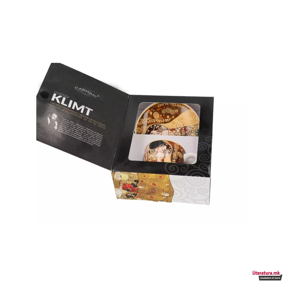 Шолја за еспресо со тацна, Gustav Klimt - The Kiss 