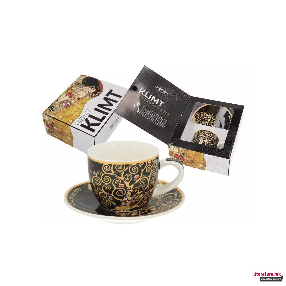 Шолја за еспресо со тацна, Gustav Klimt - Tree of Life 