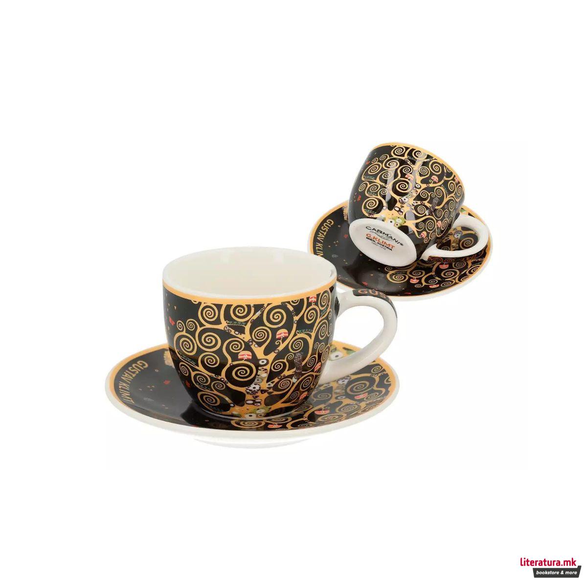 Шолја за еспресо со тацна, Gustav Klimt - Tree of Life 