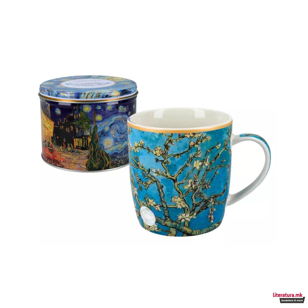 Шолја во метална кутија, Vincent Van Gogh - Almond Blossom 