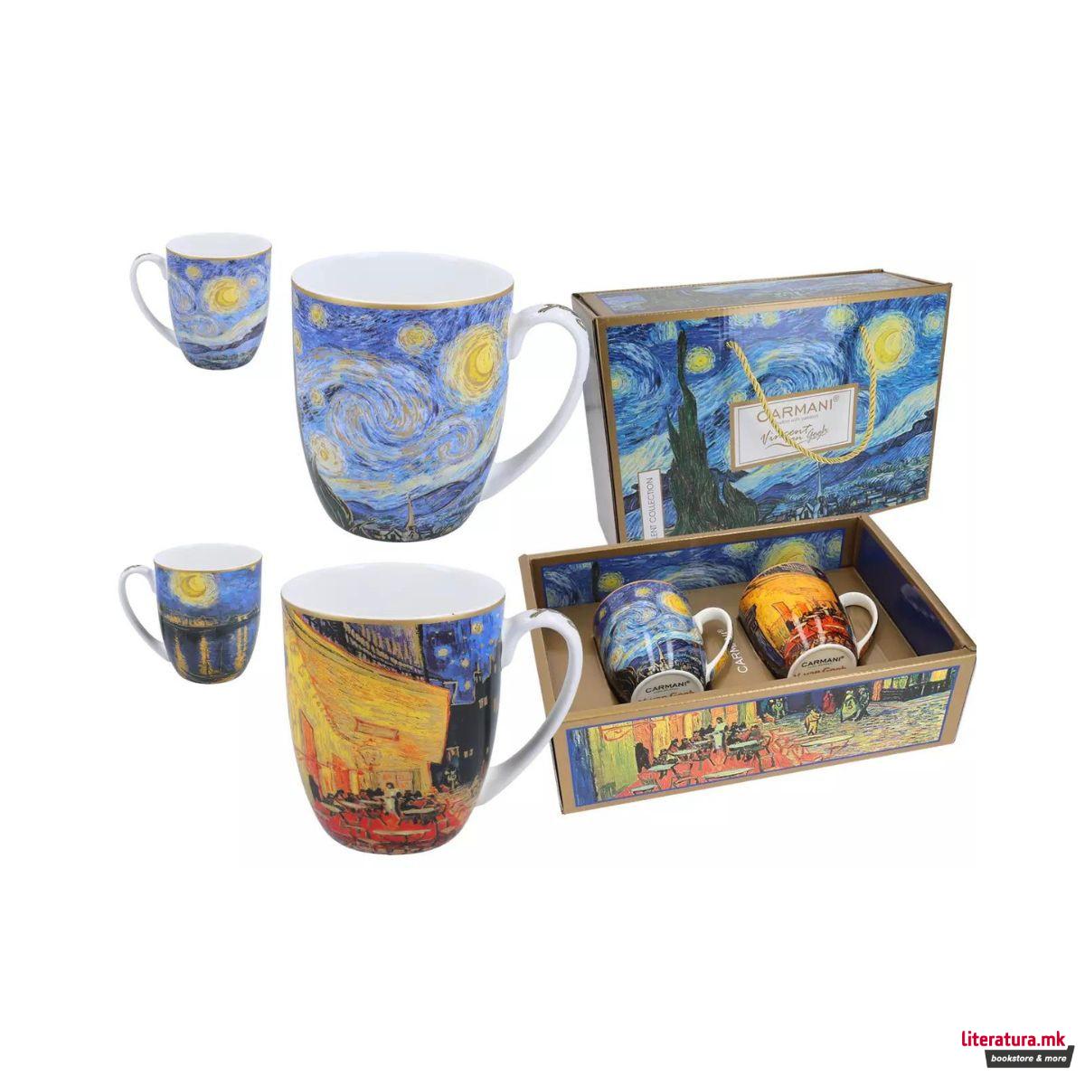 Сет од 2 шолји, Van Gogh - Starry Night & Café Terrace at Night 
