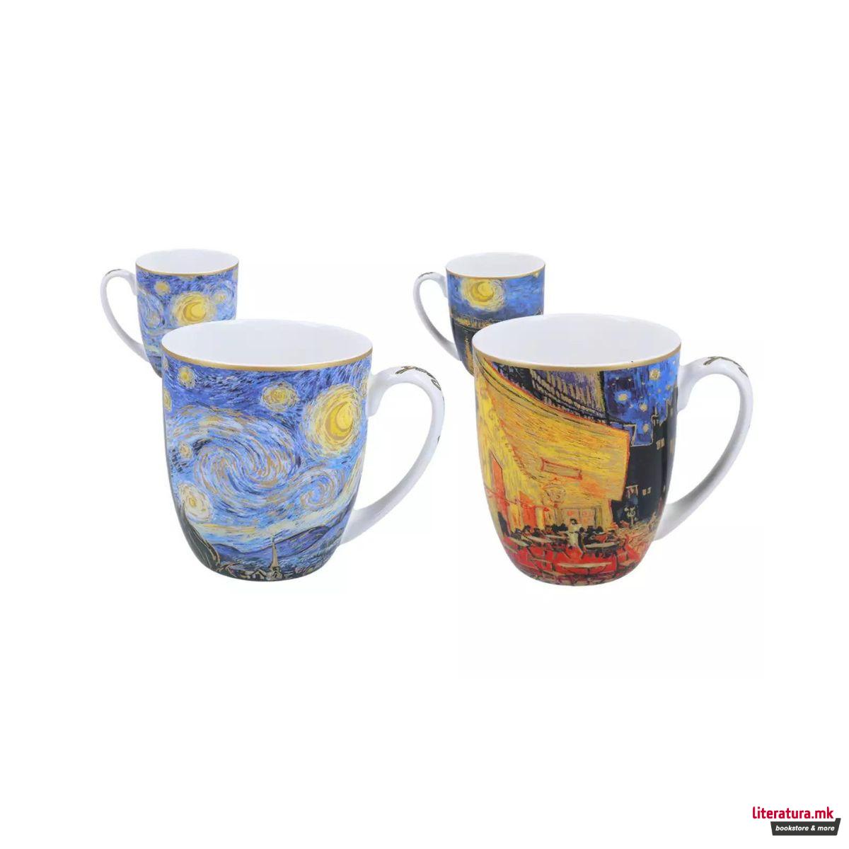 Сет од 2 шолји, Van Gogh - Starry Night & Café Terrace at Night 