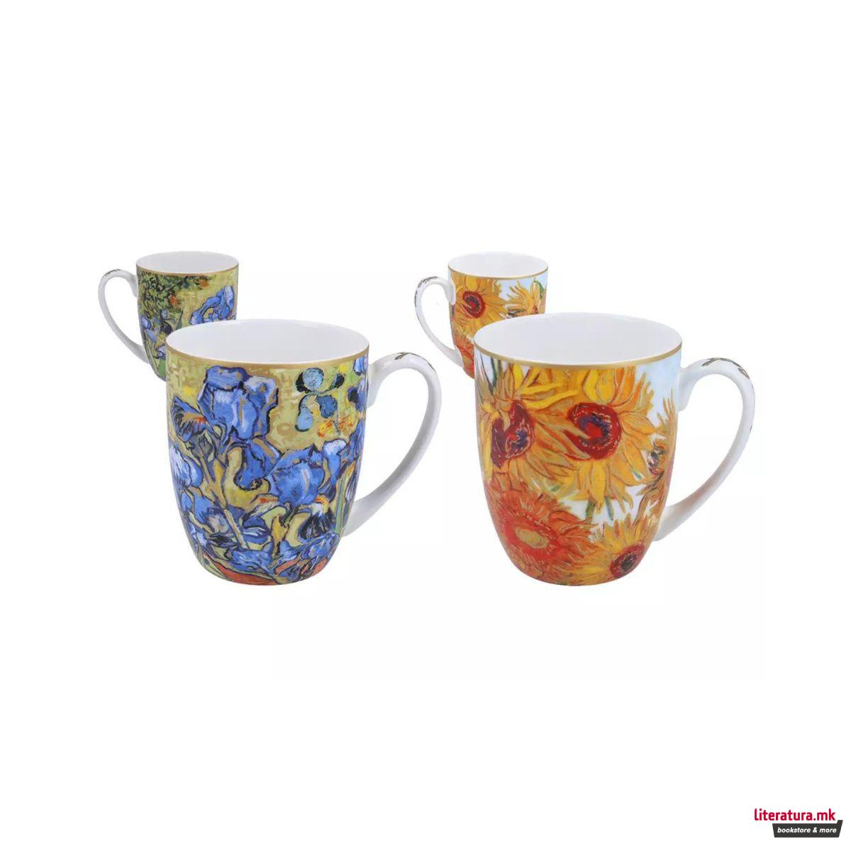 Сет од 2 шолји, Van Gogh - Sunflowers & Irises